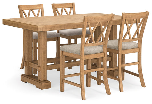 Havonplane Counter Height Dining Table and 4 Barstools