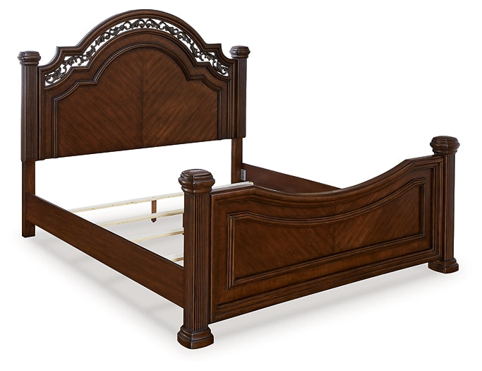 Lavinton Queen Poster Bed with Mirrored Dresser