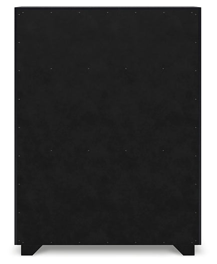 Londer King Panel Bed with Mirrored Dresser, Chest and Nightstand