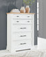 Ashbryn King Panel Storage Bed with Mirrored Dresser, Chest and Nightstand