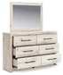 Lawroy Full Panel Bed with Mirrored Dresser, Chest and Nightstand