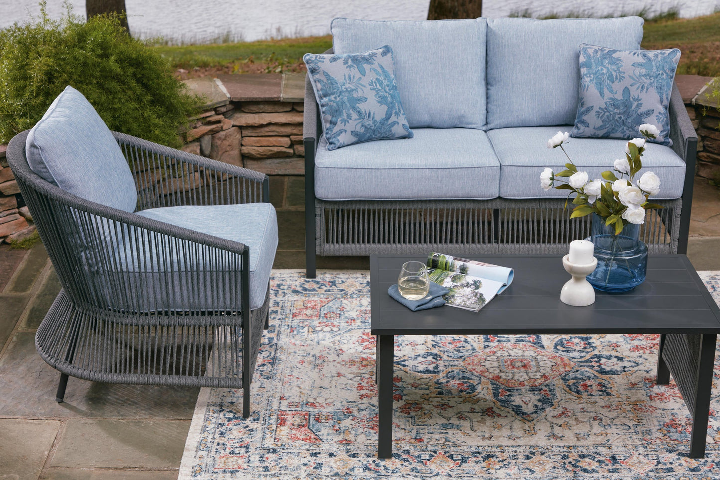 Bridges Beach Love/Chairs/Table Set (4/CN)