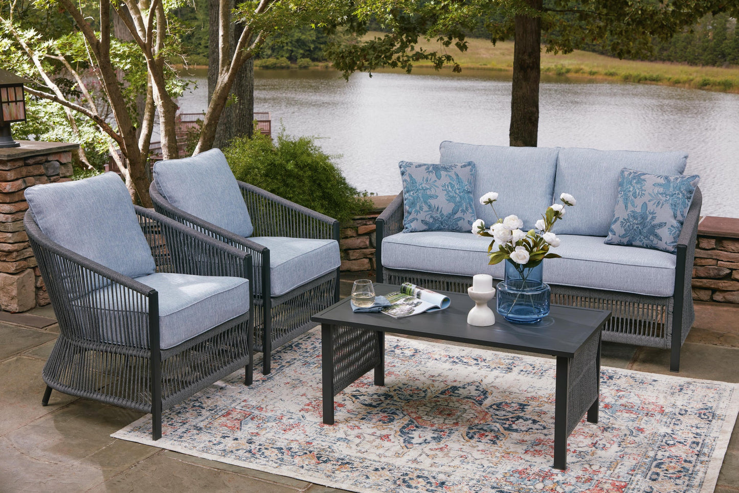 Bridges Beach Love/Chairs/Table Set (4/CN)