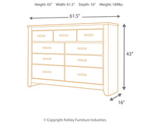 Load image into Gallery viewer, Zelen Queen Panel Bed with Dresser
