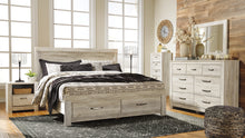 Load image into Gallery viewer, Bellaby Queen Platform Bed with 2 Storage Drawers with Mirrored Dresser, Chest and 2 Nightstands
