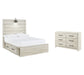 Cambeck Full Panel Bed with 4 Storage Drawers with Dresser