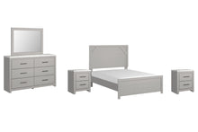 Load image into Gallery viewer, Cottonburg Full Panel Bed with Mirrored Dresser and 2 Nightstands
