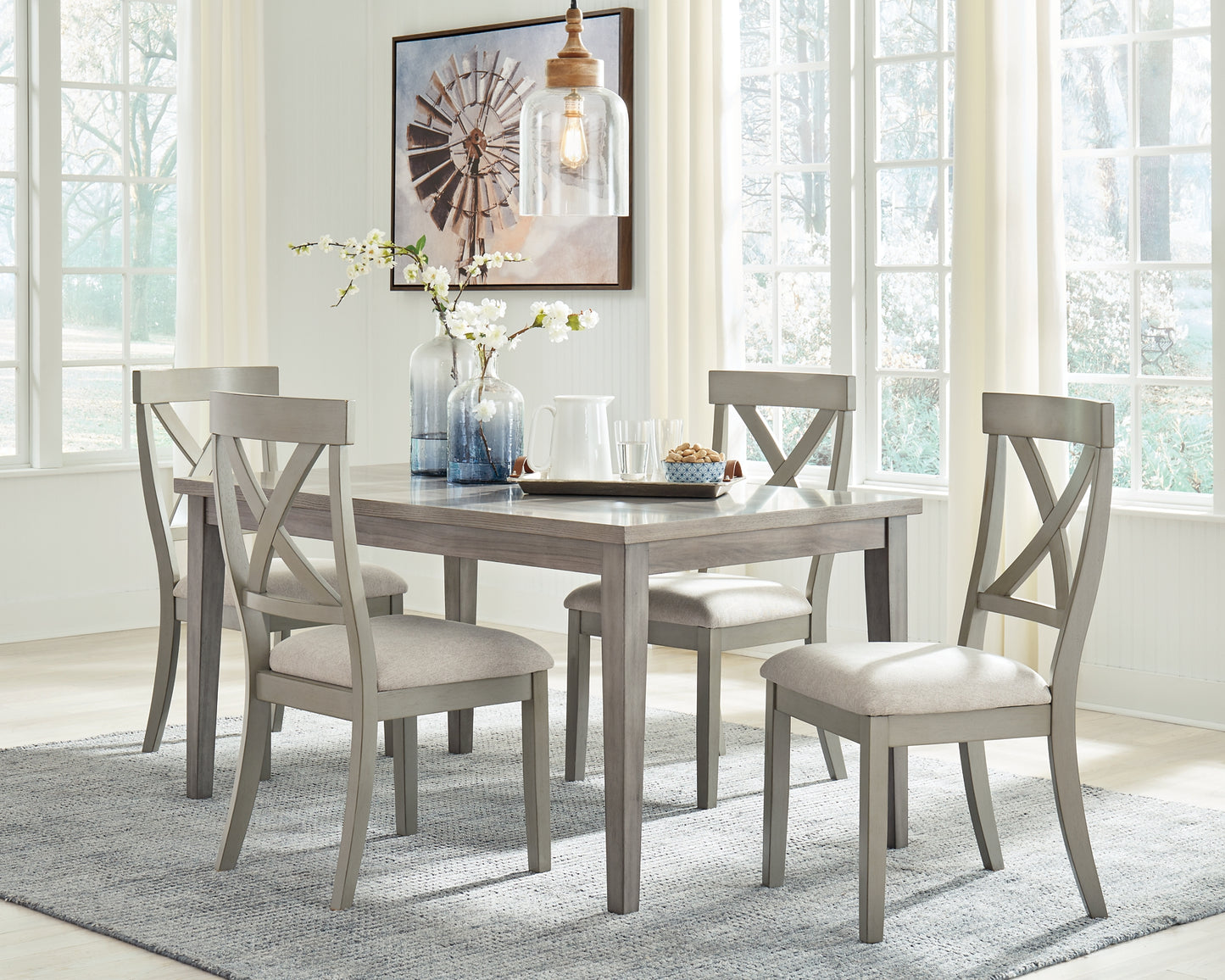 Parellen Dining Table and 4 Chairs