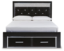 Load image into Gallery viewer, Kaydell Queen Upholstered Panel Storage Platform Bed with Mirrored Dresser, Chest and 2 Nightstands
