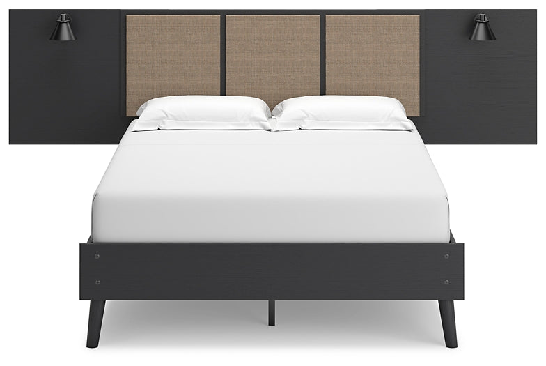 Charlang Full Panel Platform Bed with Dresser, Chest and 2 Nightstands